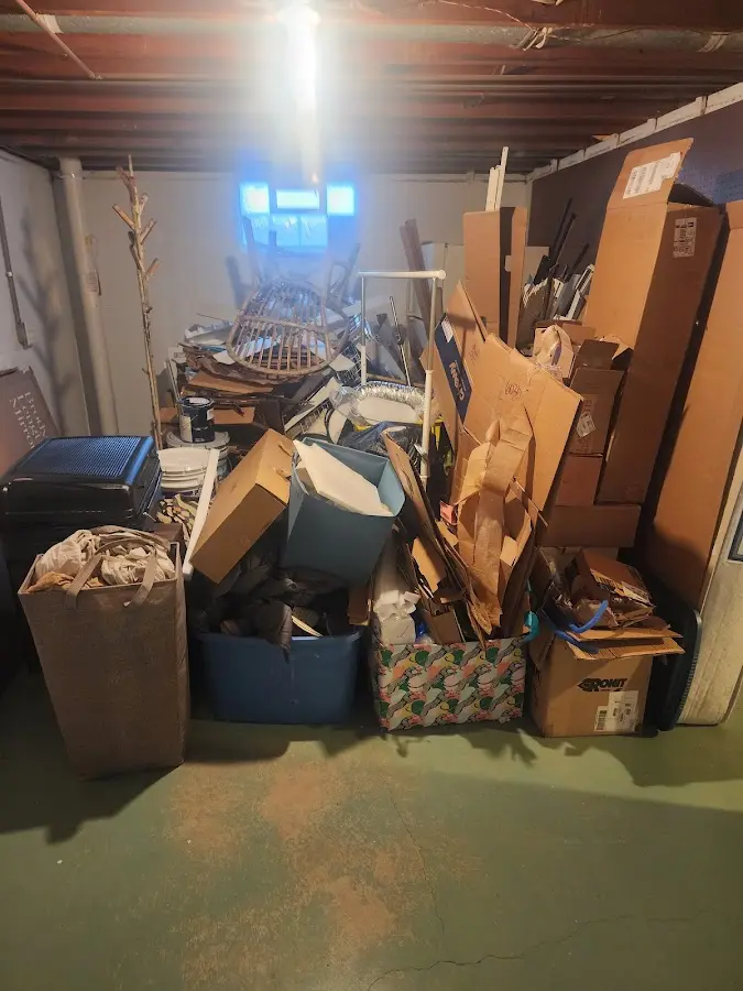 Roll-off dumpster container at job site for Construction Dumpster Rental in Dover